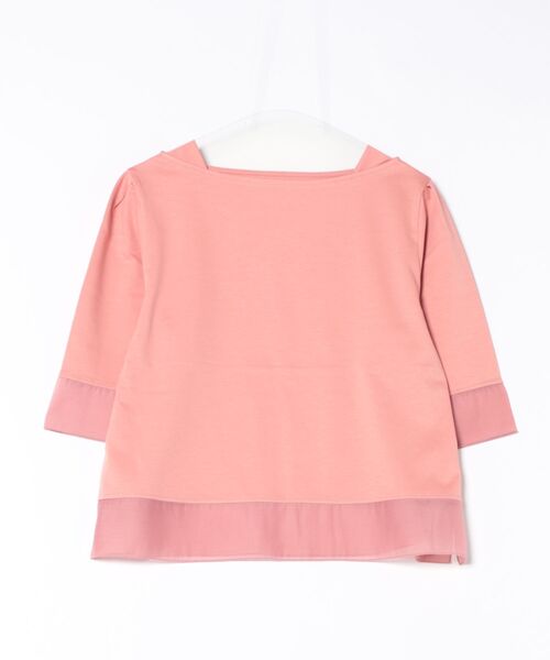 tシャツ 32Gスーピマポンチ シアー切替えプルオーバー レディース I.T.'S. international tシャツ 32Gスーピマポンチ シアー