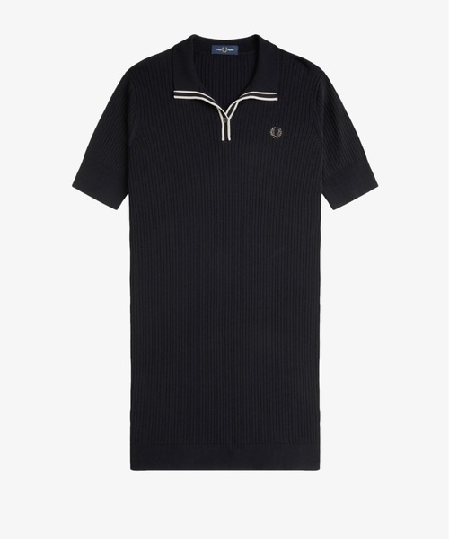 フレッドペリー リブニットポロシャツワンピース FRED PERRY ワンピース Ribbed Knitted Shirt Dress／リブニット