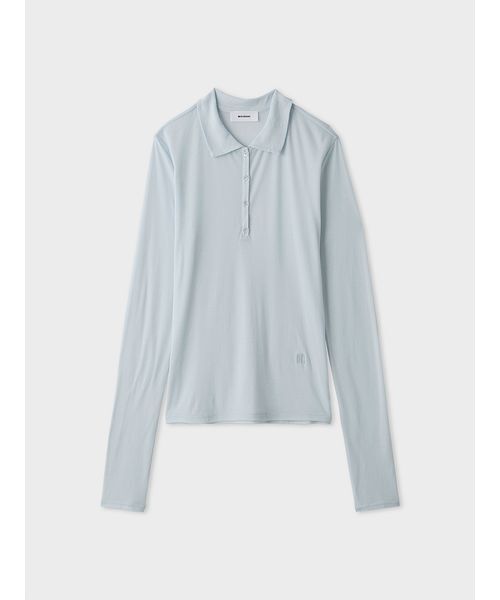 MIESROHE（ミースロエ） tシャツ シアーフライスポロカットトップス