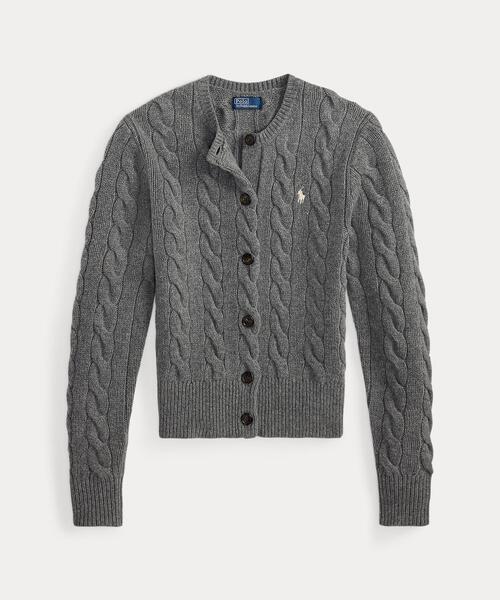 POLO RALPH LAUREN カーディガン ケーブルニット ウールカシミヤ