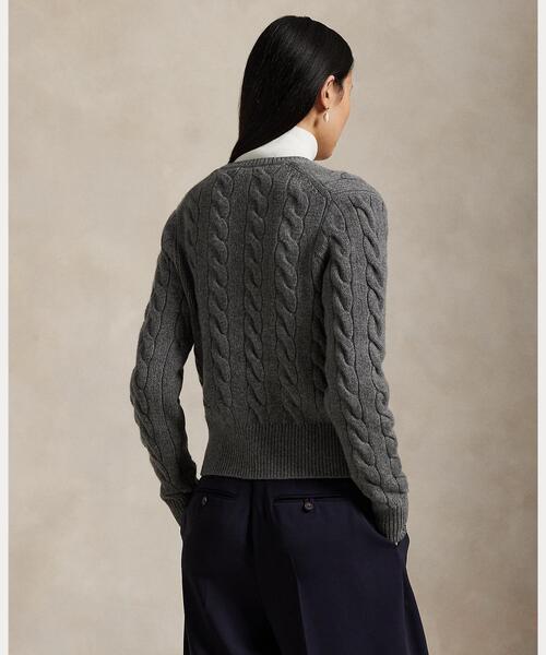POLO RALPH LAUREN カーディガン ケーブルニット ウールカシミヤ