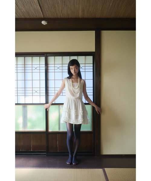 FEKETE ワンピース vintage satin mini frill dress / ヴィンテージ