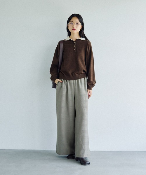 LEPSIM（レプシィム） ニット セーター 12ゲージレイヤーカラーポロ