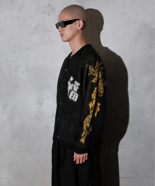 リアルレザー カーディガン 牛革 ブラック XL ヴィンテージ 短丈 リブ▲ XLARGE×ED HARDY KNIT CARDIGAN – calif（カリフ）公式サイト