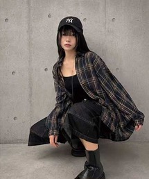 CORNERS（コーナーズ） ブラウス シャツ ネルチェックオーバーサイズ