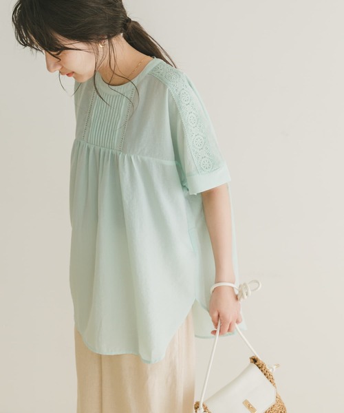 「ITEMS URBANRESEARCH」 半袖ブラウス FREE オフホワイト レディース_画像3