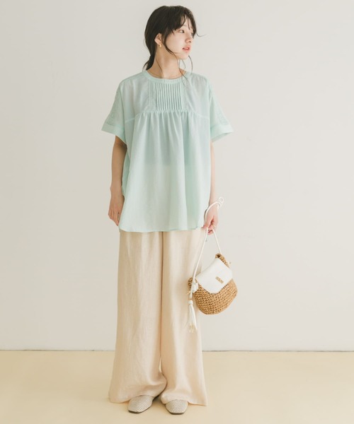 「ITEMS URBANRESEARCH」 半袖ブラウス FREE オフホワイト レディース_画像8