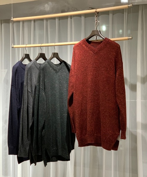 crepuscule（クレプスキュール） Vネックニット FREE ネイビー メンズ