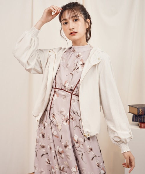 「NOELA」 マウンテンパーカー フリー オフホワイト レディース_画像2