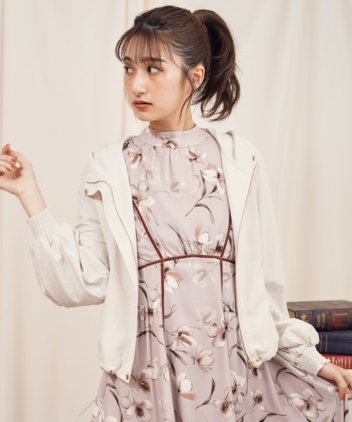 「NOELA」 マウンテンパーカー フリー オフホワイト レディース_画像3