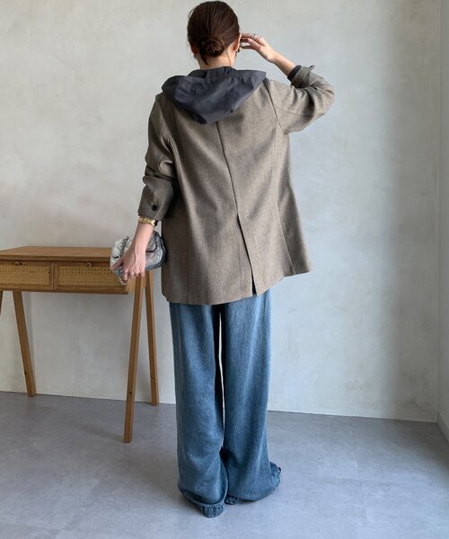 DouDou（ドゥドゥ） ブラウス シャツ 「WEB限定」サキソニーフーディー