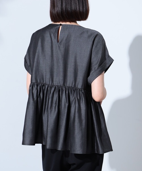 「GALLORIA」 半袖シャツ M グレー レディース_画像3