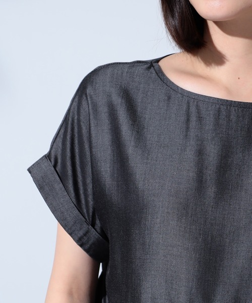 「GALLORIA」 半袖シャツ M グレー レディース_画像4