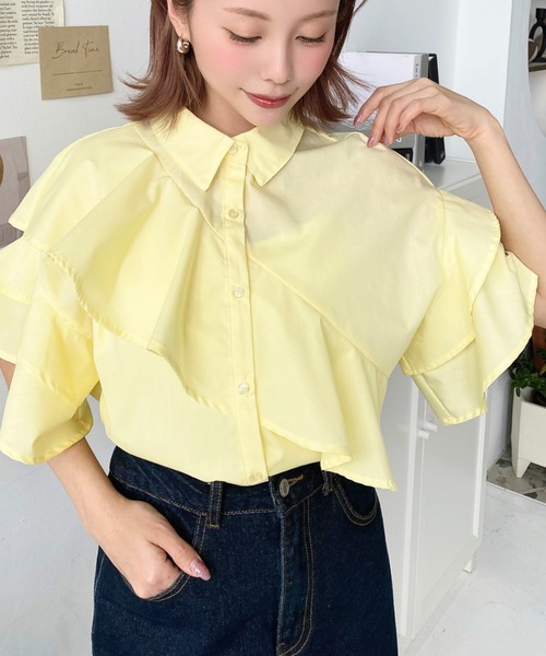 「moment+」 半袖ブラウス L ブラック レディース_画像8