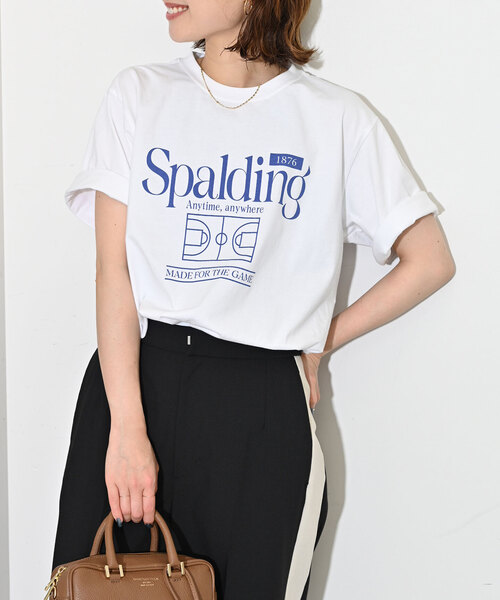 SLOBE IENA（スローブイエナ） 「SPALDING」半袖Tシャツ FREE ホワイト
