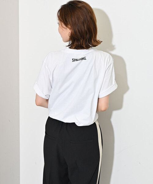 SLOBE IENA（スローブイエナ） 「SPALDING」半袖Tシャツ FREE ホワイト