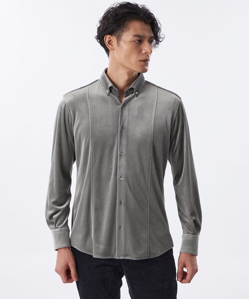EPOCA UOMO（エポカ ウォモ） シャツ 別珍ストレッチシャツ メンズ 