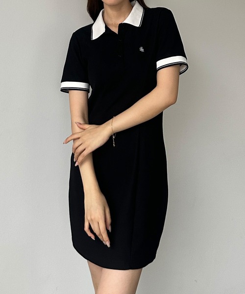 Louere（ルエレ） 半袖ワンピース X-LARGE ブラック レディース