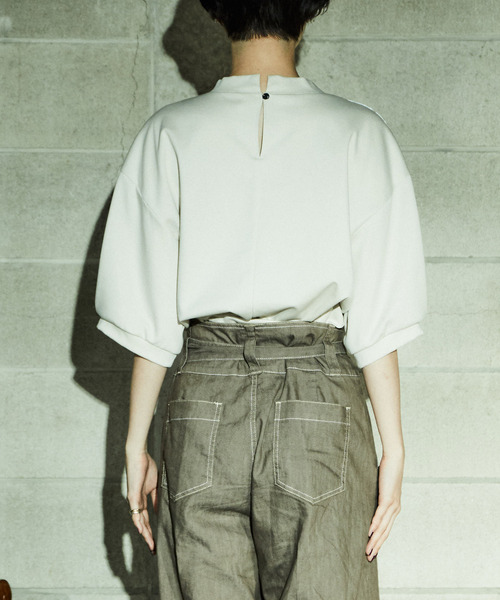 「alcali」 半袖カットソー FREE オフホワイト レディース_画像2