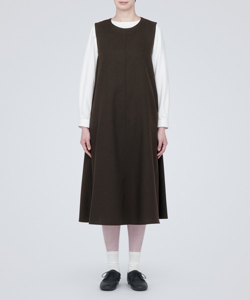 無印良品（MUJI） ノースリーブワンピース S ブラウン レディース