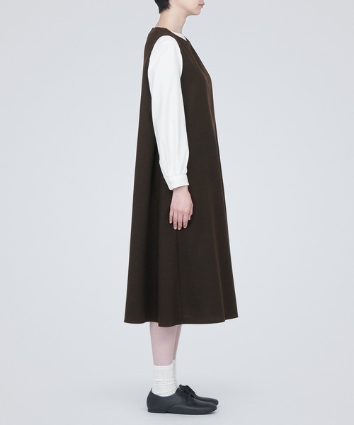 無印良品（MUJI） ノースリーブワンピース S ブラウン レディース