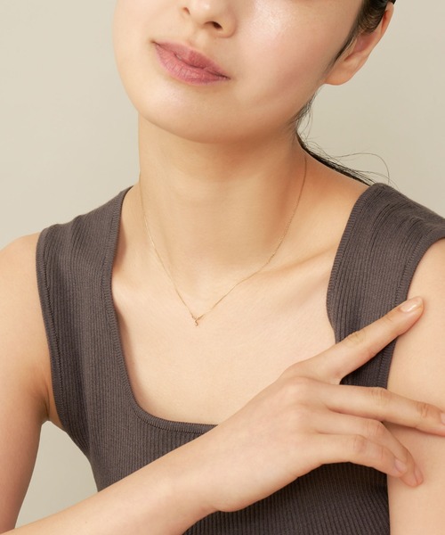 ネックレス K18 YG エクラレース ダイヤモンド ネックレス レディースの画像