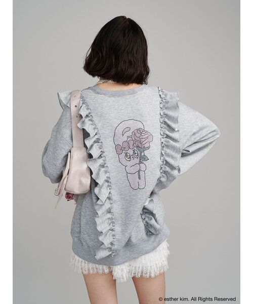 jouetie - ジュエティ  刺繍スウェット jouetie（ジュエティ） トレーナー スウェット 「Esther Bunny×jouetie
