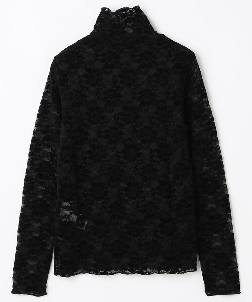 新品タグ✨MACHATT lace long Tshirt 花柄レース 黒 FREAK'S STORE（フリークスストア） tシャツ 起毛レーストップス