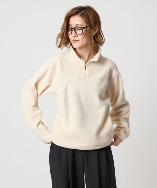 conte tシャツ 「conte」フリース ジップ プルオーバー レディース