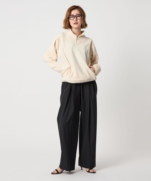 conte フリースジッププルオーバー conte tシャツ 「conte」フリース ジップ プルオーバー レディース