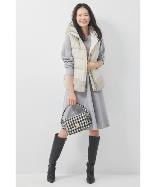 「M.deux」 ニットワンピース MEDIUM グレー レディース_画像2