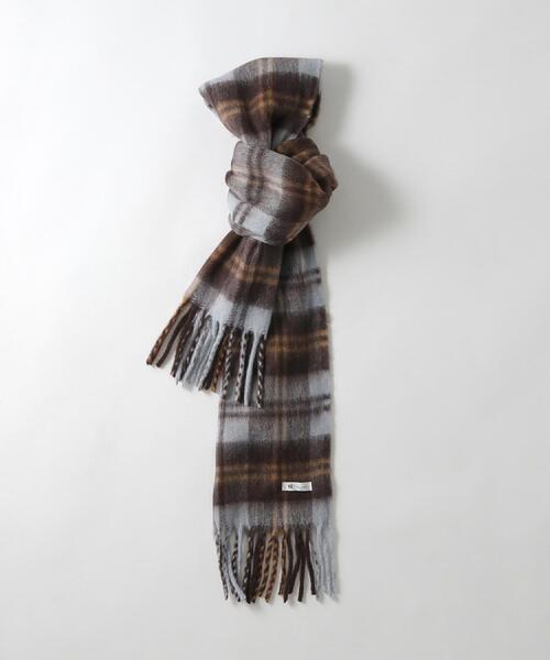 パターン入りマフラー ベージュ系 miniministore｜ストール 大判 マフラー カシミヤタッチ | Rakuten