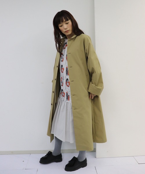 「haupia」 半袖ワンピース MEDIUM ネイビー レディース_画像9