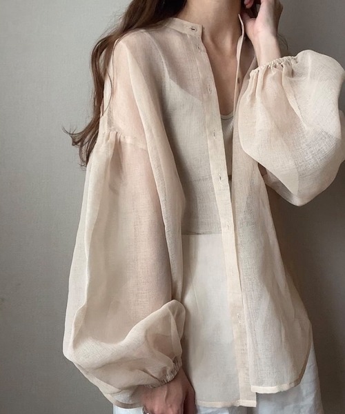 「FILLOU」 長袖ブラウス MEDIUM ベージュ レディース_画像6