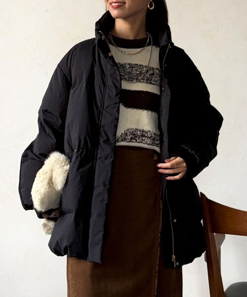 Chez toi（シェトワ） コート アウター ボリュームネックミドルダウン