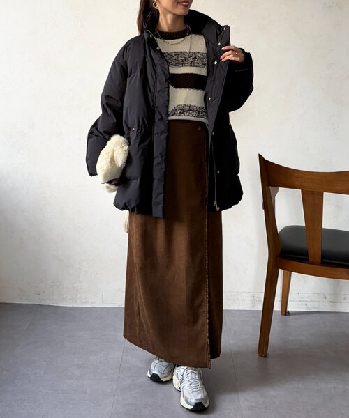 Chez toi（シェトワ） コート アウター ボリュームネックミドルダウン