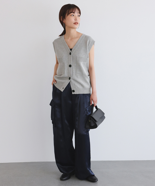 SLOBE IENA（スローブイエナ） ニットベスト FREE グレー レディース