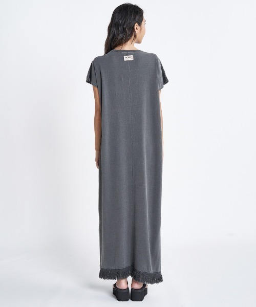 「ROXY」 半袖ワンピース MEDIUM ナチュラル レディース_画像3