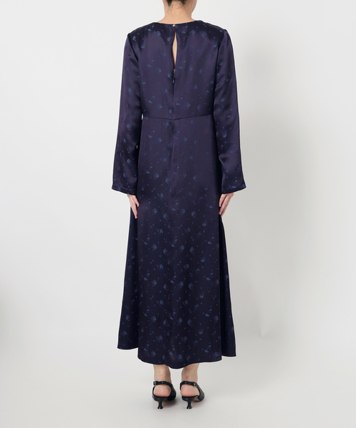 現行 美品 スローブイエナ habi フラワージャガードドレス ロングワンピース SLOBE IENA（スローブイエナ） ワンピース habi フラワージャガード