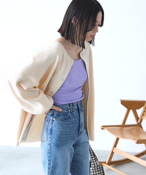 「Chaco closet」 ニットカーディガン FREE ブラック レディース_画像7