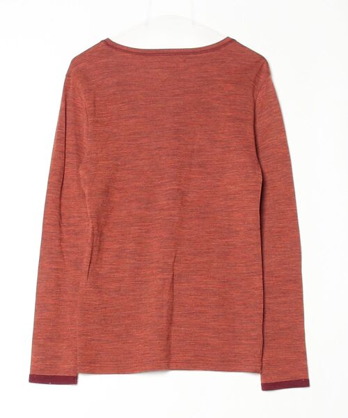 「KATHARINE HAMNETT」 長袖Tシャツ M レッド メンズ_画像2