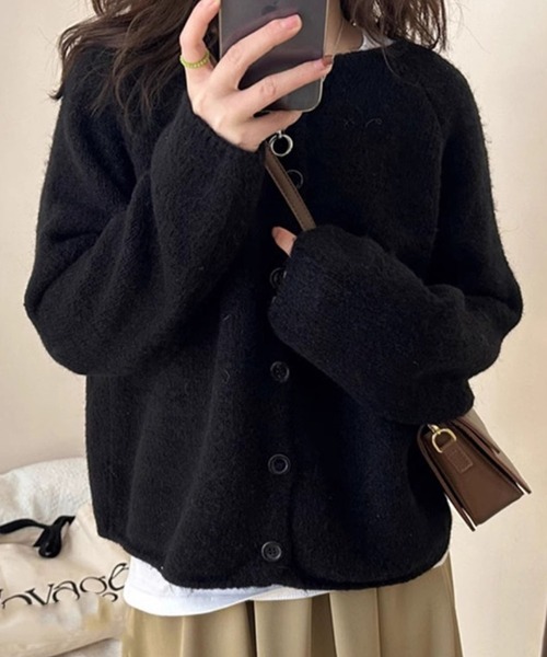 meJane（ミージェーン） カーディガン ラウンドネック ニット