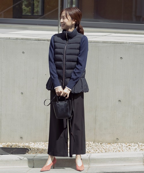 sono ネイビー ダウンベスト Sono（ソーノ） ダウンベスト 1 ライトベージュ レディース : ZOZOTOWN