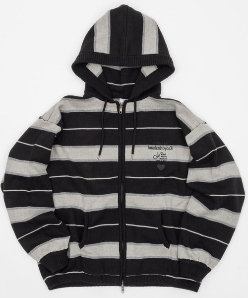 kaoyorinakami パーカー connie knit zip hoodie / コニーニットジップ