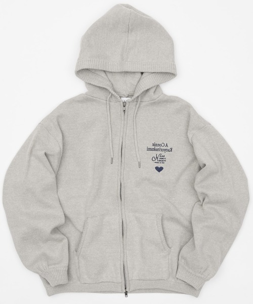 パーカー connie knit zip hoodie / コニーニットジップフーディー メンズ レディース