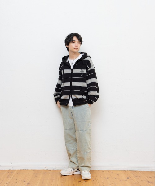 kaoyorinakami パーカー connie knit zip hoodie / コニーニットジップ