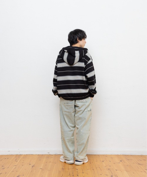 kaoyorinakami パーカー connie knit zip hoodie / コニーニットジップ