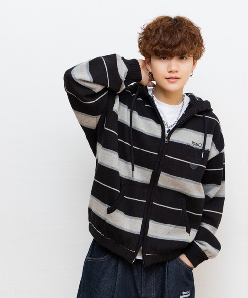 kaoyorinakami パーカー connie knit zip hoodie / コニーニットジップ