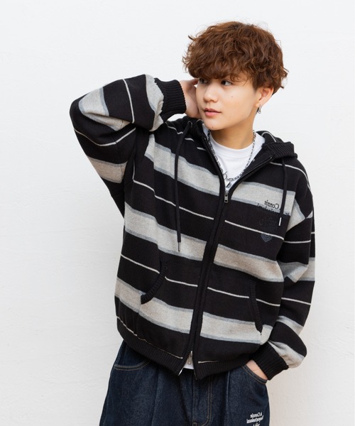 kaoyorinakami パーカー connie knit zip hoodie / コニーニットジップ