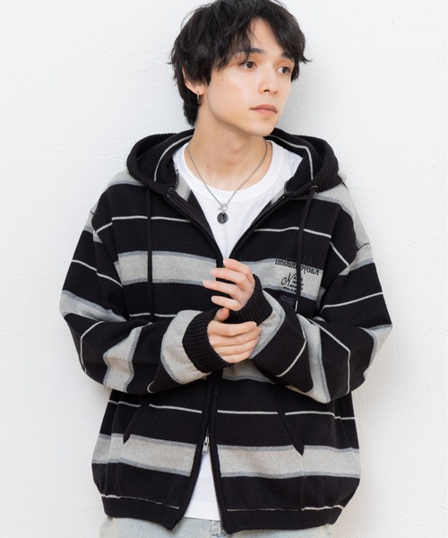 kaoyorinakami パーカー connie knit zip hoodie / コニーニットジップ